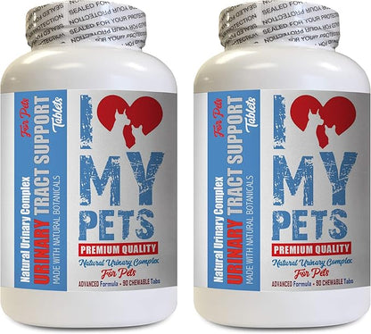 I LOVE MY PETS LLC Urinary Tract Infection Supplements for Dogs - PET Urinary Tract Support - Dogs and Cats - UTI Relief Complex - Corn Silk Dogs - 180 Treats (2 Bottles)