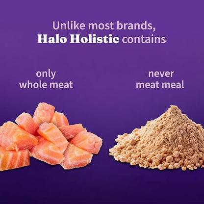 Halo Holistic Small Breed Dog Food, Wild Caught Salmon & Whitefish Recipe, Grain Free Dry Dog Food, for Healthy Weight Support, 3.5 lb Bag