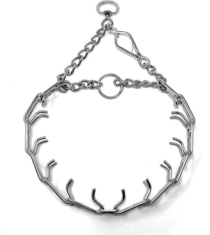 Herm Sprenger Prong Dog Training Collar with Quick Release Ultra-Plus Chrome Plated Steel Pet Pinch Collar for Dogs Anti Pull Training Collar 3mm x 21-22in Medium