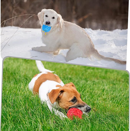 Squeaky Dog Toys for Aggressive Chewers, Indestructible Dog Balls for Aggressive Chewers, Squeaky Balls for Dogs, Interactive Toys for Large Dogs, Funny Heavy Duty Ball