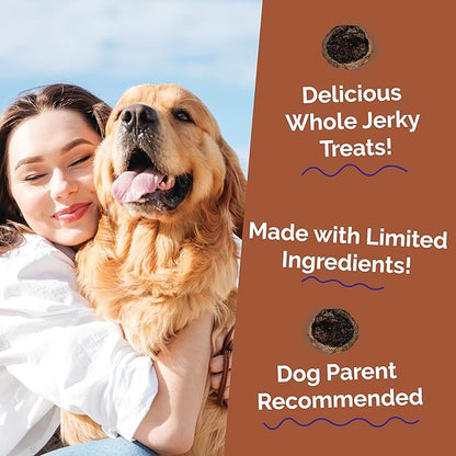 Fruitables Whole Jerky Bites, Healthy Dog Treats, Puppy Essentials, Jerky Dog Treats, Made in the USA, No Artificial Ingredients, Grilled Bison & Apple Flavor, 5oz