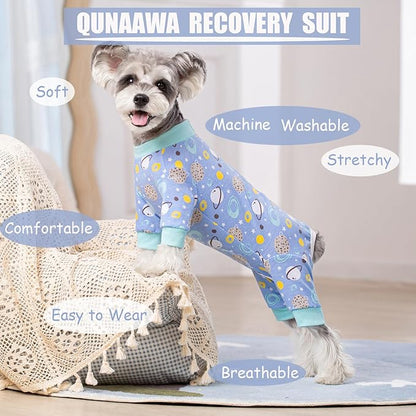 Dog Recovery Suit for Surgery Small Medium Dogs Onesie, Cute Soft Dog Pajamas Bodysuit Cone Alternative Prevent Licking Recovery Suit Female Male (Planet, Small)