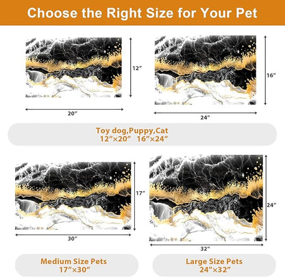 Dog Food Mats for Floors Waterproof Mat for Cat Food and Water Bowls - Absorbent Quick Dry Non Slip Mat for Pet Feeding