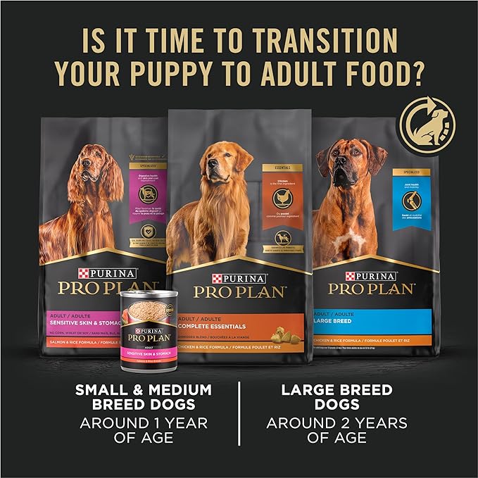 Purina Pro Plan High-Protein Puppy Food Shredded Blend Chicken and Rice Formula Dry Dog Food, 34 lb. Bag