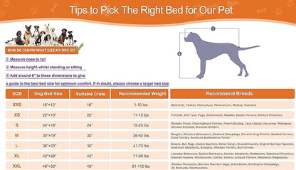 POCBLUE Dog Bed Medium Sized Dog, Washable Plush Pet Bed for Crate, Anti-Slip Pet Mat for Cages, Comfy Crate Pad for Outdoor/Indoor/Car Use, Soft Kennel Pad for Dogs Up to 40 lbs, 29"x19", Brown