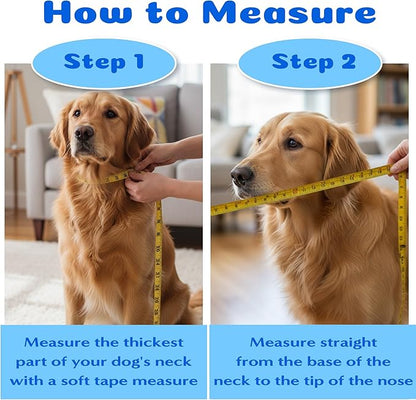 Soft Dog Cone Collar - Adjustable Recovery Padding Cone for Small Dogs After Surgery to Stop Licking, Breathable Lightweight Elizabethan Protective Neck Collar for Pet Cat Puppy (L)
