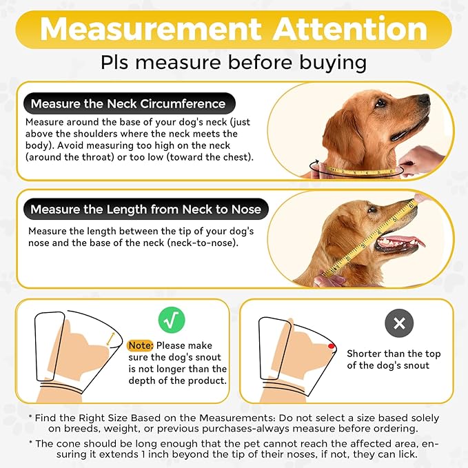 Upgraded Dog Cone Collar for Dogs After Surgery, Soft Transparent Pet Recovery Collar for Large Medium Small Dogs, Depth Adjustable Dog Cone Collar, Elizabethan Collar (XS, Black)