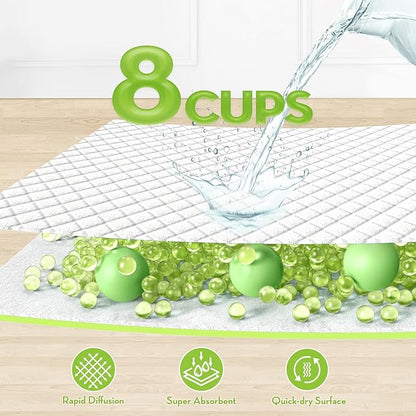 CROCI Pee Pads for Dogs 28x34in Daisy Pattern, Puppy Pads with Adhesive Tabs Super Absorbent Up to 8 Cups, Disposable (40 Counts)