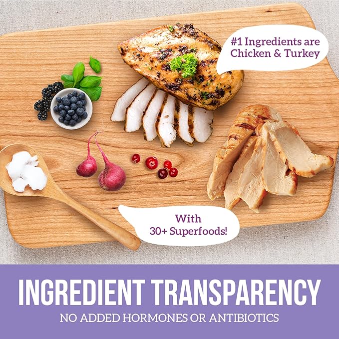 Health Extension Grain Free Chicken & Turkey Dry Dog Food - 30+ Superfoods and Probiotics for All Life Stages (4 lb)