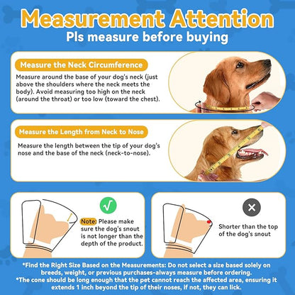 Upgraded Dog Cone Collar for Large Medium Dogs, Soft Dog Cone with Double-Layer Design, Adjustable Pet Recovery Collar for Dogs After Surgery, Elizabethan Collar (L, Blue)