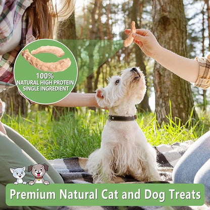 Freeze-Dried Raw Chicken Necks Dogs Treats- Single Ingredient High Protein Training Treats & Dental Chews - Grain Free, Gluten Free, 6.5 oz (Chicken Necks)