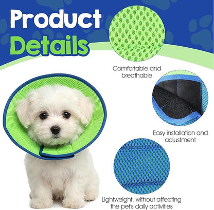 Soft Cone Collar for Dogs (Size M), Adjustable Breathable E-Collar for Mild Care, Fits Neck 11.8-15in (30-38cm), Post-Surgery Recovery for Small to Medium Dogs
