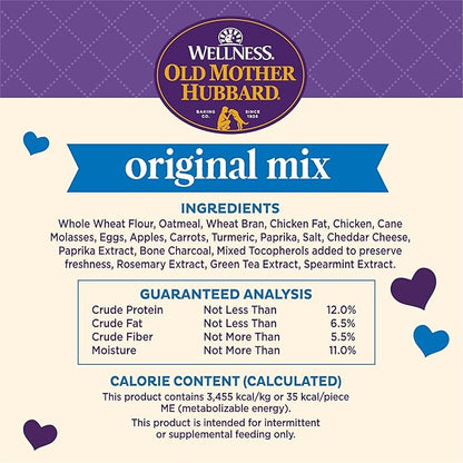 Wellness Old Mother Hubbard Classic Original Mix Dog Biscuits, Natural Training Treats, 4 Flavors, Small Size, 20 oz Bag