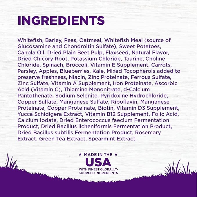 Wellness Complete Health Dry Dog Food, Wholesome Grains, Natural, Whitefish & Sweet Potato Recipe, (15-Pound Bag)