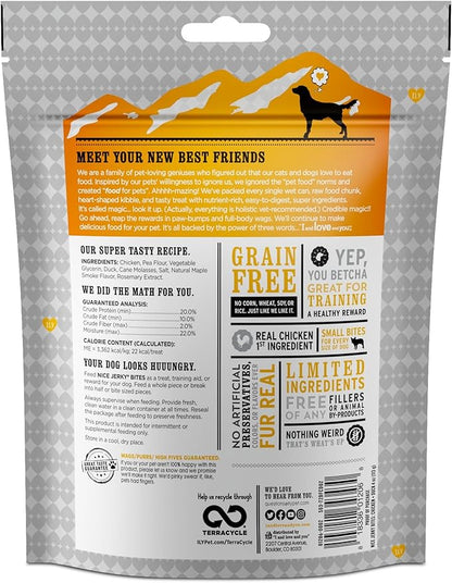 I and love and you Nice Jerky Bites - Grain Free Dog Treats, Chicken + Duck, 4-Ounce, Pack of 1