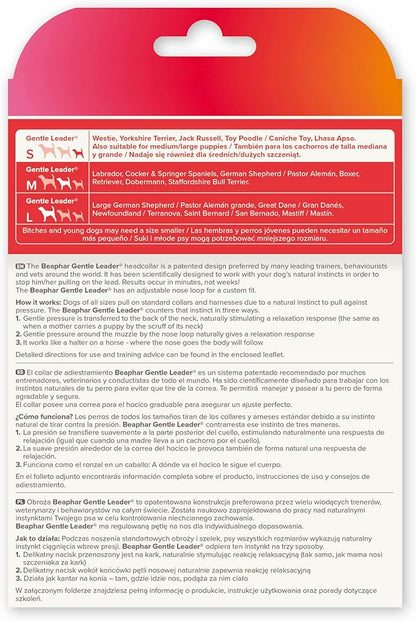 Beaphar | Gentle Leader | Head Collar for Small Dogs | Stops Pulling On The Lead | Training Aid with Immediate Effect | Endorsed by Behaviourists | Black x 1