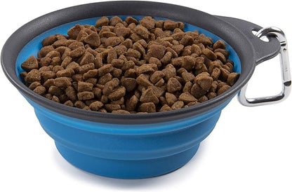 Dexas Pets Collapsible Travel Cup, Large/2 Cup Capacity, Pro Blue