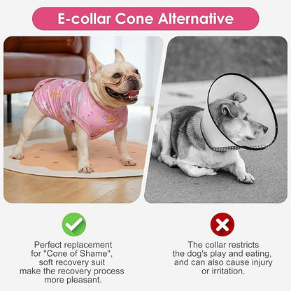 cyeollo Recovery Suit for Dogs Surgery Suit Female Spay Soft Pet Onesie Bodysuit After Sugery Male Dog Neuter Pet Clothes Small Dogs Surgical Recovery Shirt, Unicorn M