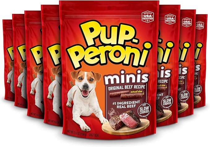 Pup-Peroni Minis Original Beef Recipe Dog Treats, 5.6 Oz. Bag, (Pack of 8)
