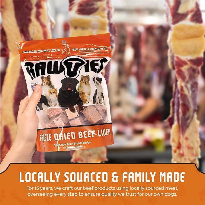 Premium Freeze-Dried Raw Beef Liver for Dogs – 100% USA-Sourced Raw Meat Dog Food – Grain-Free, No Fillers, High Protein Nutrition for Small & Large Breeds