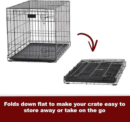 MidWest Homes for Pets Ultima Pro Heavy-Duty 30-Inch Dog Crate, Ultra-Strong Steel Double Door Pet Cage for Medium-Sized Breeds, Accessories Included