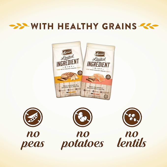 Merrick Limited Ingredient Diet Grain Free Dry Dog Food, Premium And Healthy Kibble, Salmon And Sweet Potato - 4.0 lb. Bag