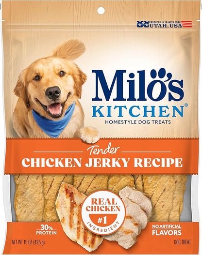 Milo's Kitchen Chicken Jerky Strips Dog Treats, 15 Ounce