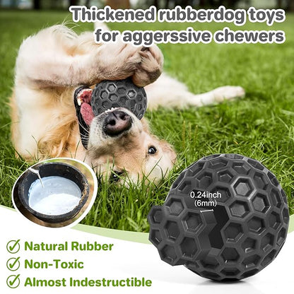 Indestructible Squeaky Dog Balls Puppy Toys, Interactive Dog Toys for Small Dogs, Puppy Chew Toys for Teething and Relax, Dogs Chew Toy Balls Small Toys for Small Breed