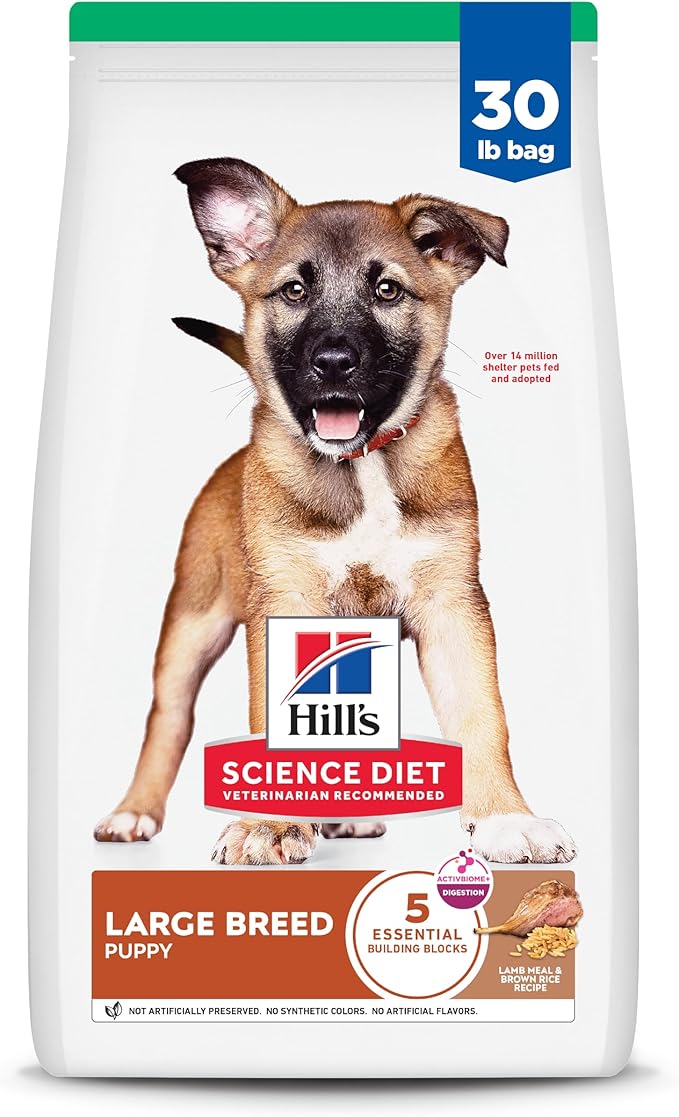 Hill's Science Diet Puppy Large Breed Dry Dog Food, Lamb Meal & Brown Rice, 30 lb. Bag