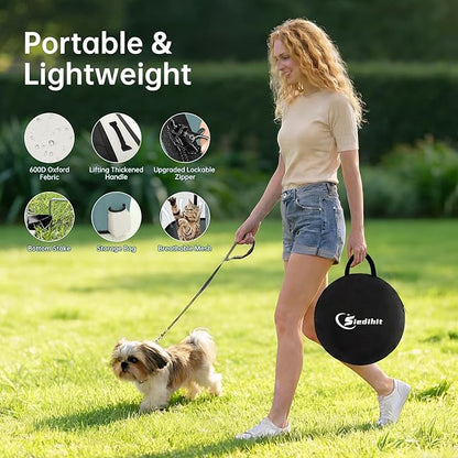 Dog Playpen,Cat Pet Puppy Pen,Portable Playpens for Dogs Indoor Outdoor Travel Camping Use,Foldable Dog Kennel Tent Crate for Rabbit Small Animals with Carrying Case (Grey, Small)