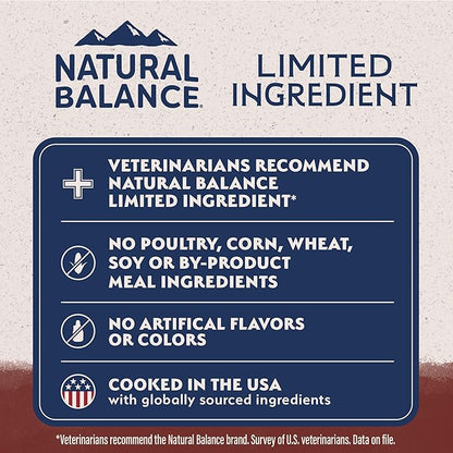 Natural Balance Limited Ingredient Small-Breed Adult Dry Dog Food with Healthy Grains, Beef & Brown Rice, 4 Pound (Pack of 1)
