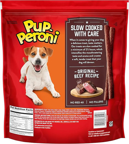Pup-Peroni Dog Treats, Original Beef Flavor, 38 Ounce, Made with Real Beef (Pack of 2)
