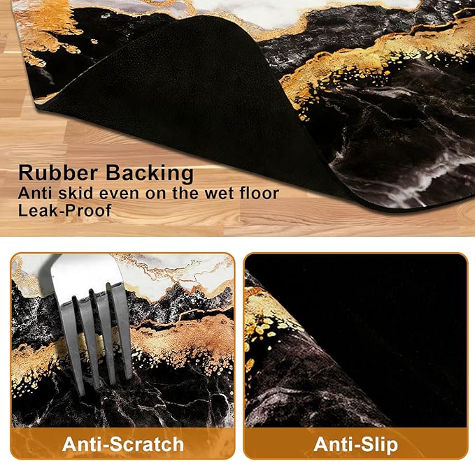 Dog Food Mats for Floors Waterproof Mat for Cat Food and Water Bowls - Absorbent Quick Dry Non Slip Mat for Pet Feeding