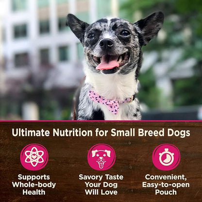 Wellness CORE Small Breed Mini Meals Chunky in Gravy Adult Wet Dog Food, Grain Free, Natural, Chicken Entrée Recipe, 3 oz, Pack of 12 Pouches