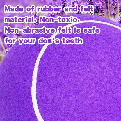 Banfeng Big Tennis Ball for Dogs, Giant Dog Tennis Ball Toy Large Outdoor Sports Gift for Small Medium Large Dog (Purple, 9.5 inch)