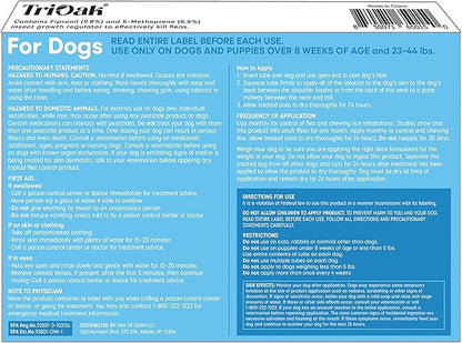 Flea and Tick Prevention for Dogs, 6 Doses Topical Flea Treatment, Helps Control Fleas, Ticks and Lice, for Medium Dogs 23–44 lbs, Waterproof, Fast Acting