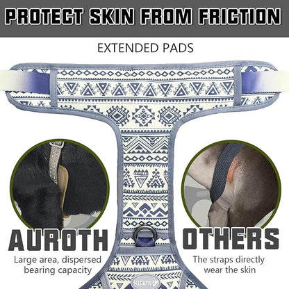 AUROTH Tactical Dog Harness for Large Dogs No Pull Adjustable Pet Harness Reflective K25 Working Training Easy Control Pet Vest Military Service Dog Harnesses