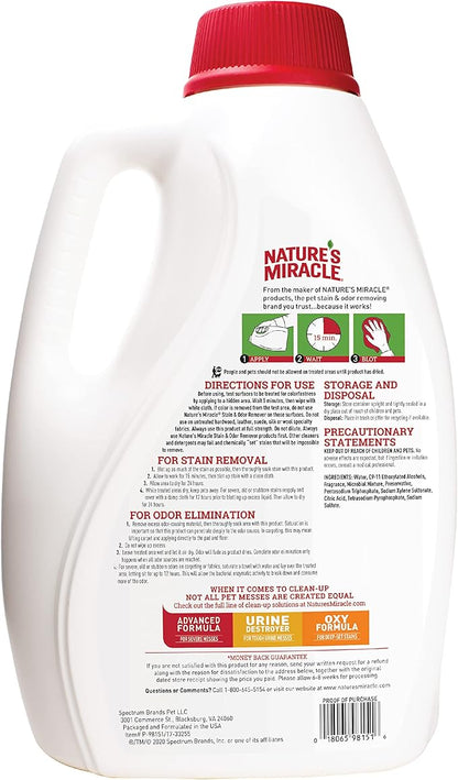 Nature's Miracle® Stain & Odor Remover, Tough on Dog Urine, Feces, Vomit, Drool and Other Organic Stains and Odors, 1 Gallon (Pack of 4)