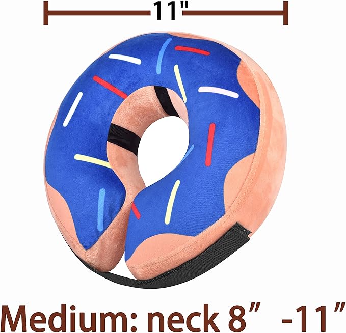 Inflatable Dog Cone Collar After Surgery, Soft Dog Neck Donut Collar, Blow up Donut E-Collar for Small Medium Large Dogs and Cats, Dogs Recovery Cone Alternative
