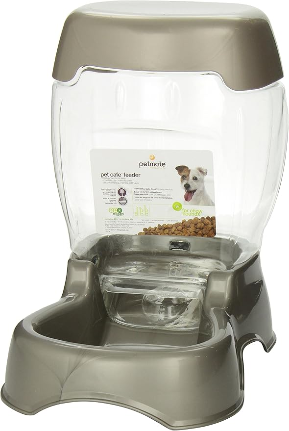 Petmate Pet Cafe Feeder Dog and Cat Feeder Pearlescent Colors 3 Sizes, Made in USA (Pack of 6)