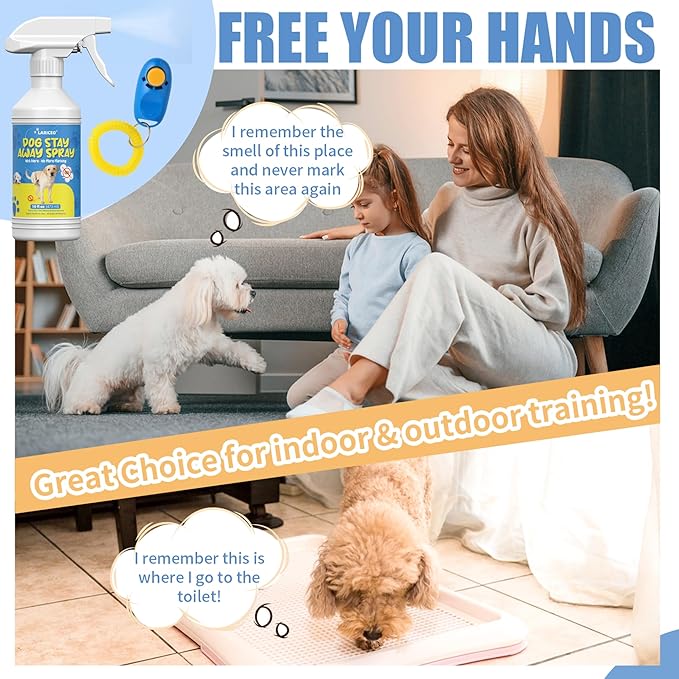 16oz Dog Behavior Correction Spray - Dog Not Here Pee - Training Aid Spray for Dogs - Easy-to-Use Spray for Marking Habits, Help Dogs Stop Marking in Your Home