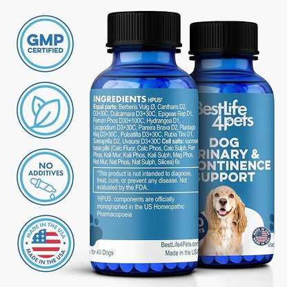 Dog UTI Treatment & Kidney Health Formula – Natural Dog Urinary Tract Supplements to Manage Urine Frequency & Leaks – Bladder Control Support for Urinary Incontinence & Renal Health – 400 Tiny Pills