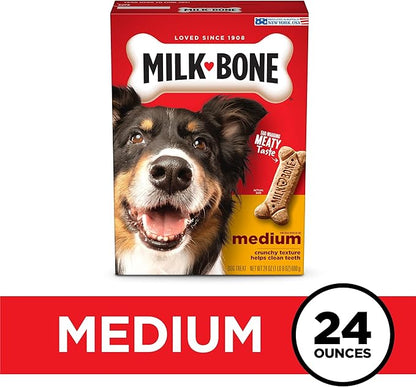 Milk-Bone Dog Treats for Medium Dogs, 24 Ounce | Pack of 2 | Crunchy | Helps Clean Teeth