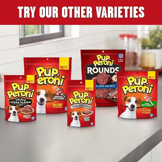 Pup-Peroni Mini Dog Treats, Original Beef Flavor, 22.5 Ounce, Made with Real Beef (Pack of 2)