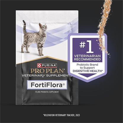 Purina Pro Plan Veterinary Supplements FortiFlora Cat Probiotic Supplement for Cats with Diarrhea 30 ct. Box (Pack of 3)