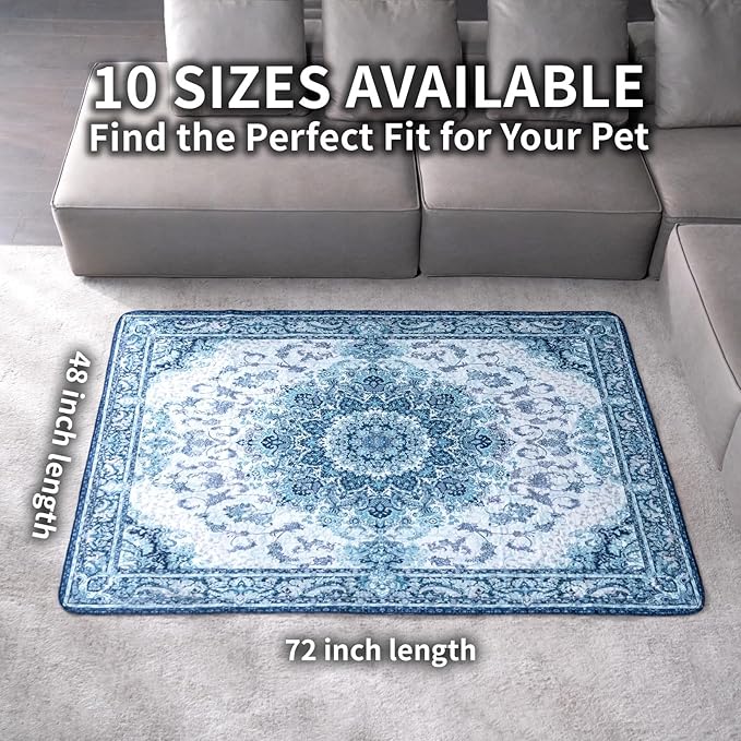 Washable Pee Pads for Dogs, Reusable Puppy Potty Training Pads, Ultra-Absorbent Thick Waterproof Leak-Proof Non-Slip Pads & Mat for Crate, Playpen, Floor, Whelping & Housebreaking , 2 Pack 48"x72"