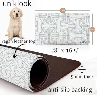 Dog Food Mat - Dog Bowl Mat - Pet Food Mat Dog Mat for Food and Water - Dog Feeding Mat - Dog Water Bowl Mat - Waterproof Dog Water Mat - UnikLook