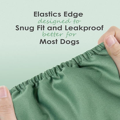 wegreeco Washable Male Dog Belly Band (Stylish Pattern)- Pack of 3 - Male Dog Belly Wrap, Dog Diapers Male (Green Series, XX-Large)