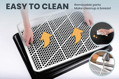Pet Awesome Dog Potty Tray/Puppy Pee Pad Holder 25”x20” Indoor Wee Training for Small and Medium Dogs