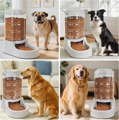 Kenond 9.5L Gravity Large Dog Feeder, Automatic Dog Food Dispenser, Suitable for Indoor/Outdoor